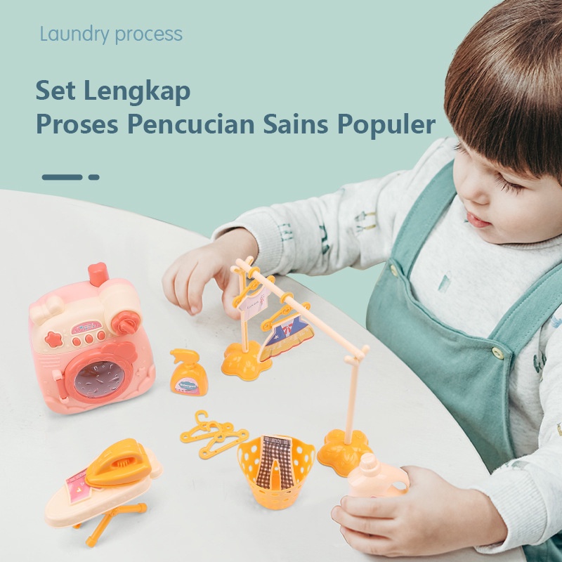 Holiven Mainan mesin cuci rumah bermain yang menyenangkan