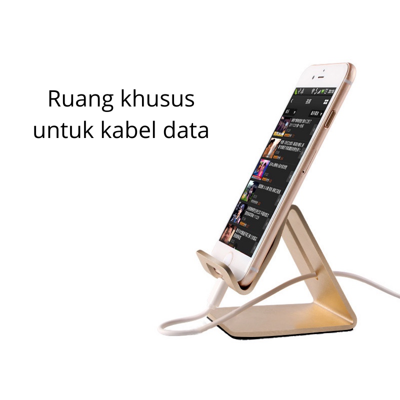 Holiven Stand Holder Smartphone HP Tablet Alumunium Meja 7.5 cm