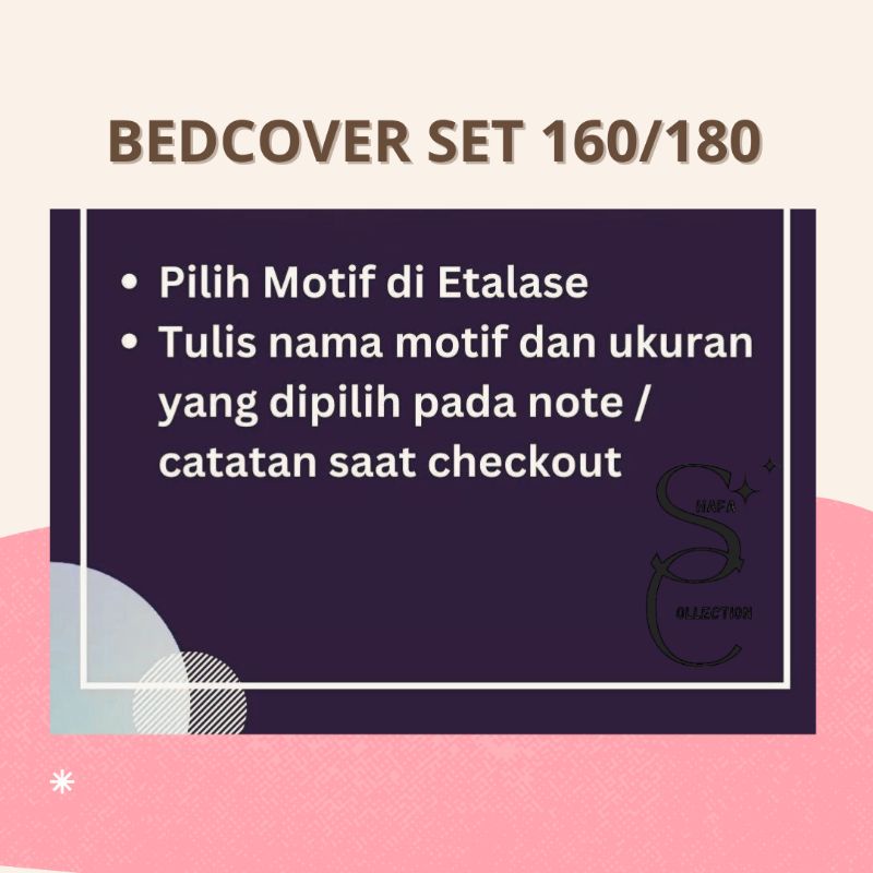 PROMO BEDCOVER SET PREMIUM 160/180x200 (BEDCOVER+SPREI ANTIGESER)