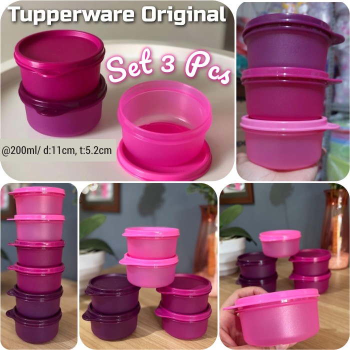 Terlaris Tupperware Bekal Wadah Makanan Bubur Snack Anak Tempat Sambal Promo