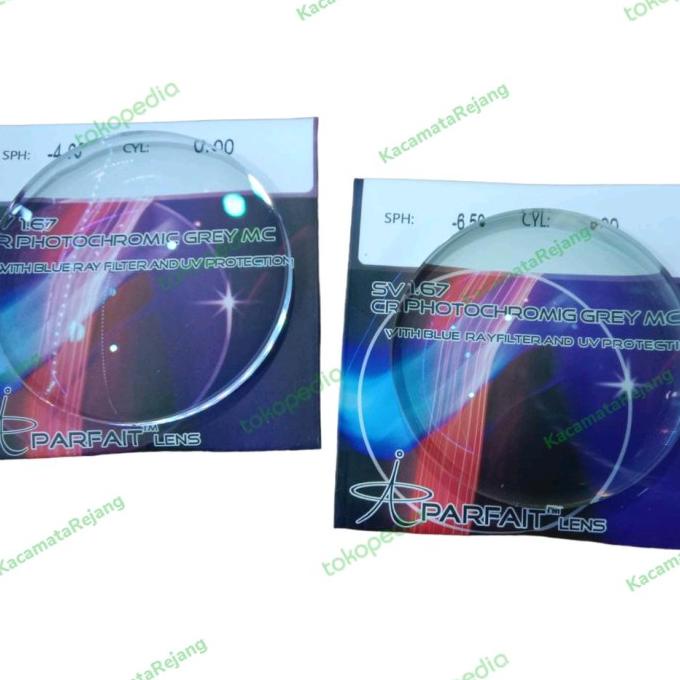 Lensa Photocromic Blueray 1.67 Lensa Super Tipis Untuk Minus Tinggi