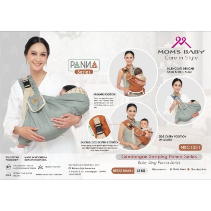 Terlaris MomS Baby Gendongan Bayi Samping Untuk Newborn Panna Series Mbg 1021