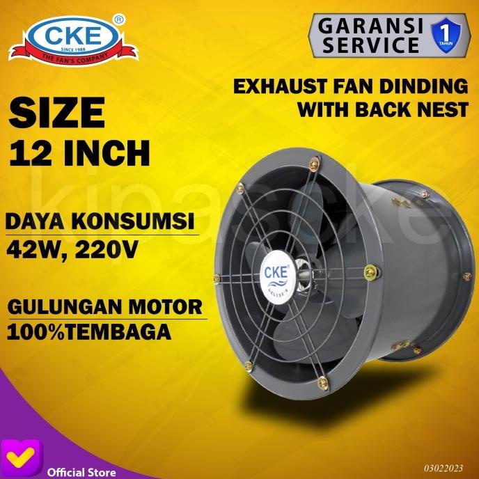 Drum Fan 12 Inch CKE Drum Blower Tabung Axial Drum Blower Gedung