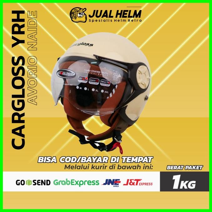 Helm Cargloss Hijab Wanita | Helm Cargloss YRH Cream