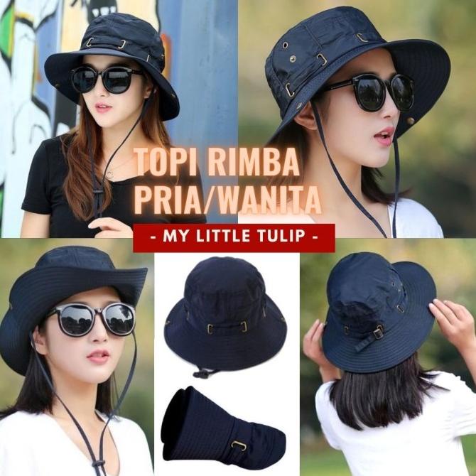 Topi Bucket Hat Casual / Topi Rimba Cewek / Topi Cewek Keren BucketHat