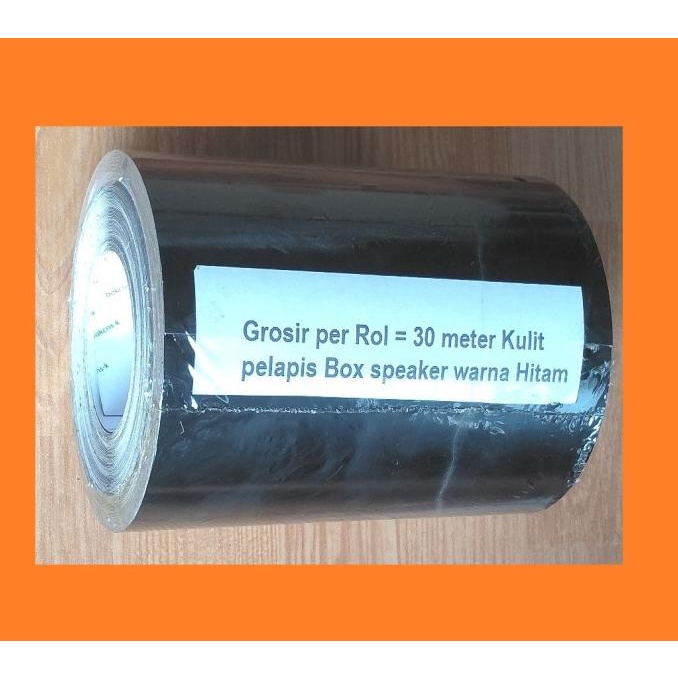 Grosir per Rol isi 30 meter Kulit pelapis Box speaker warna Hitam