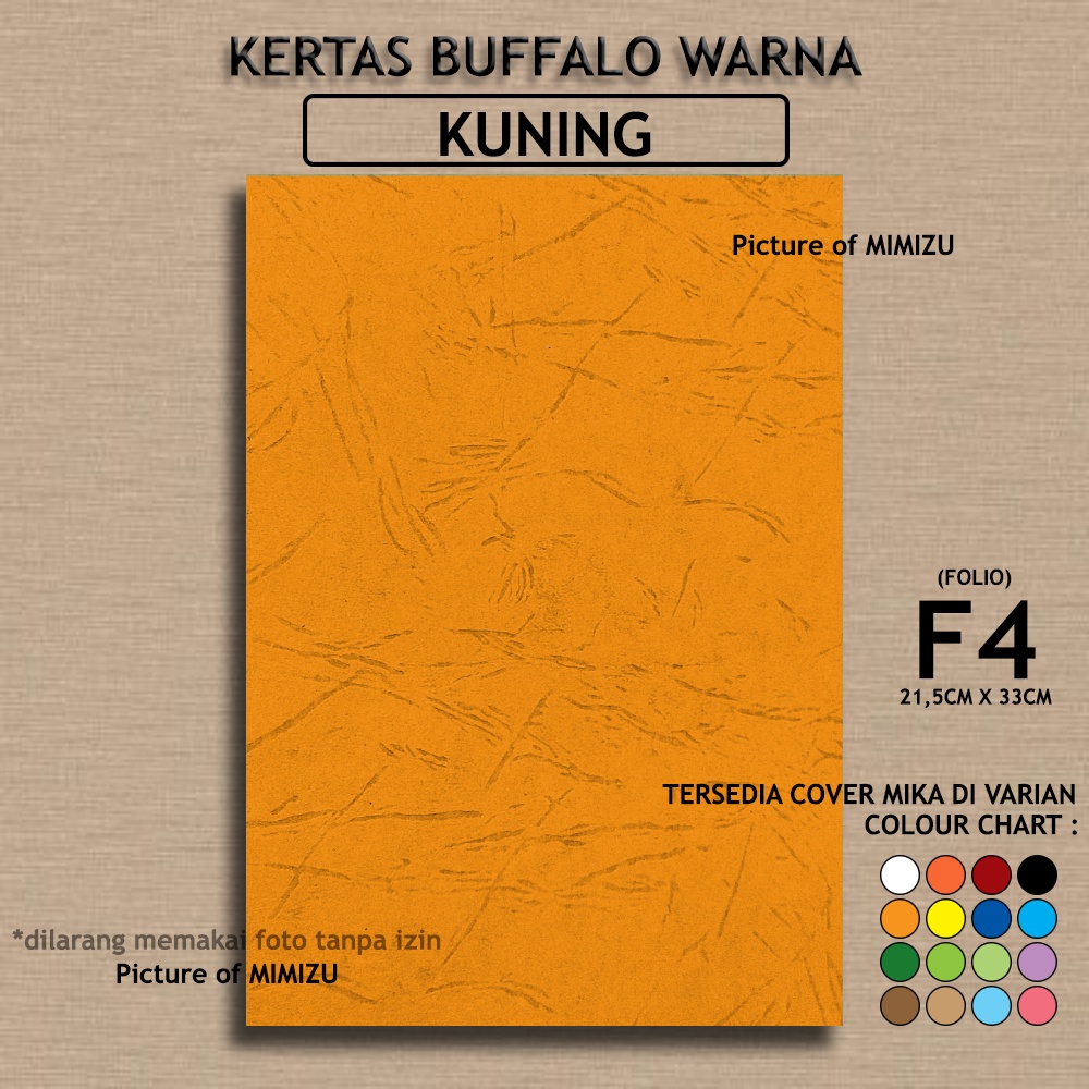 

Kertas Buffalo F4 warna Kuning Tua Cover JILID SAMPUL Kertas Kambing