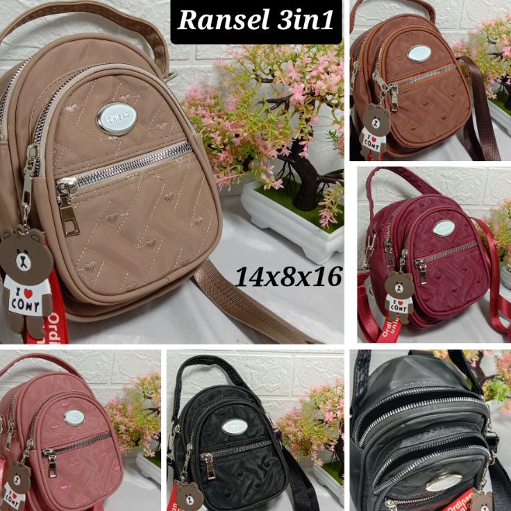 Cuma hari ini TAS RANSEL CIBAO MINI WANITA  3in1