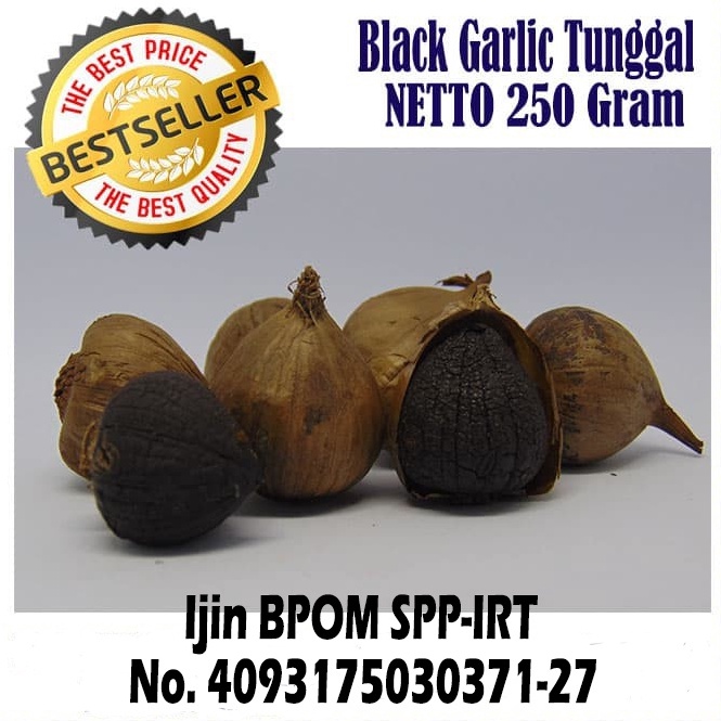 

[KODE PRODUK 0GAYA6268] BLACK GARLIC TUNGGAL 250 GRAM - BAWANG PUTIH HITAM TUNGGAL/LANANG