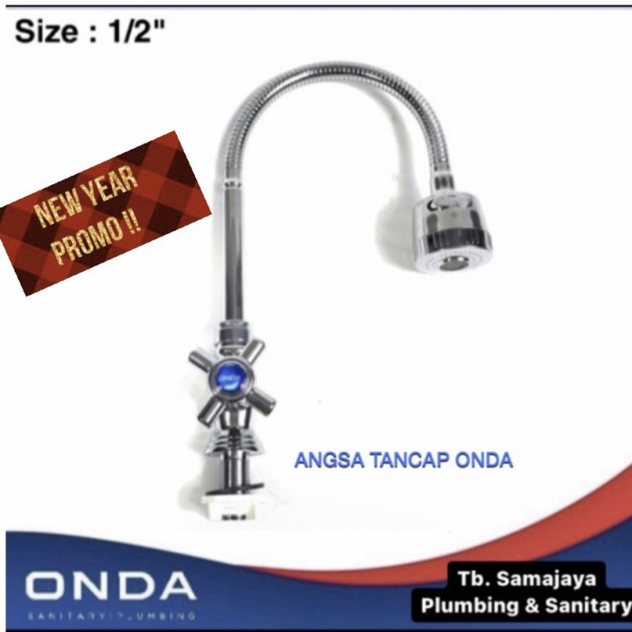 Kran Angsa Cuci Piring ONDA Tancap v698 CA kran Meja Tanam Sink