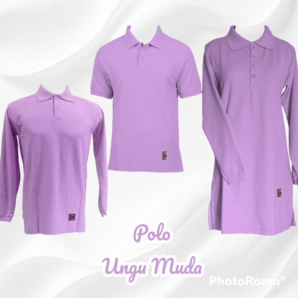 TERLARIS S-XXXXL Kaos Polos Couple Polo Cowok Pria Pendek Tunik Cewek Muslimah Kancing Depan Busui/S