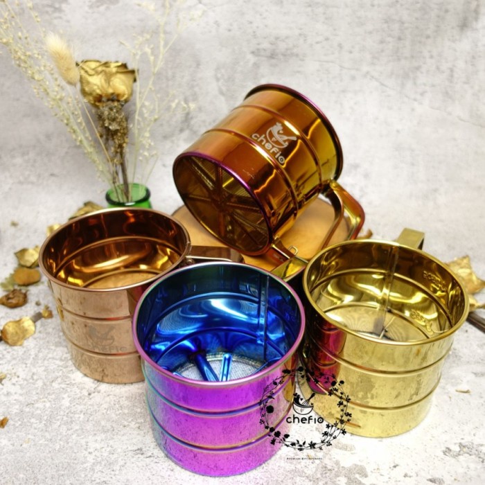 

Chefio Ayakan Tepung / Flour Sifter Stainless / Saringan Tepung Warna