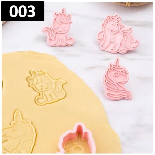 

Cetakan Cookies Set 6pcs Press / Cetakan Kue Kering Motif Unicorn