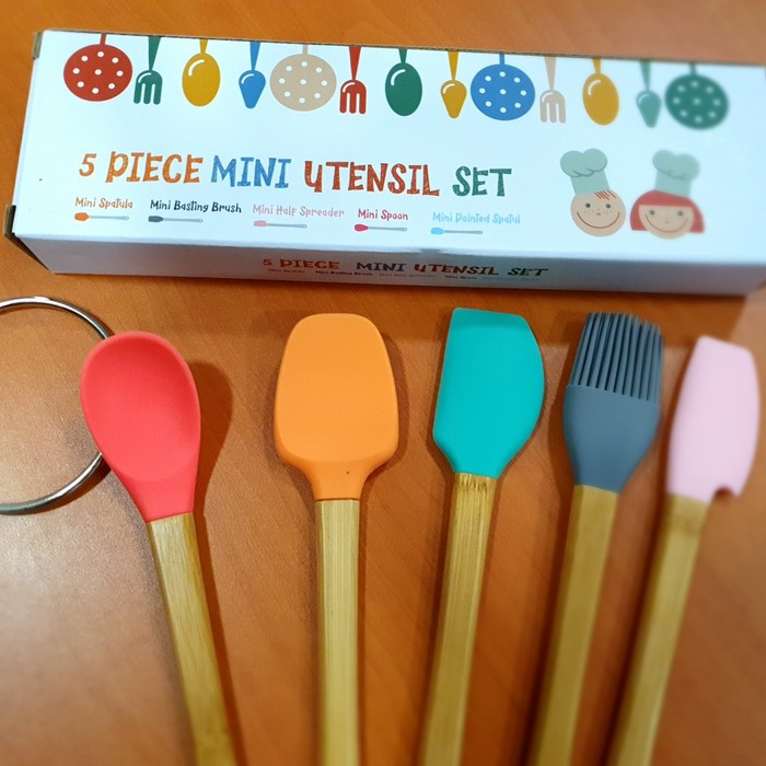 

Mini Wooden Spatula Set 5 pcs - Spatula Kayu Mini Lucu