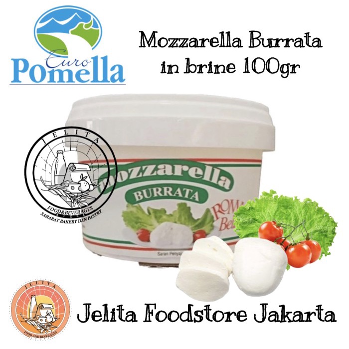 

Europomella Mozzarella Burrata in brine IQF 100gr - Frozen