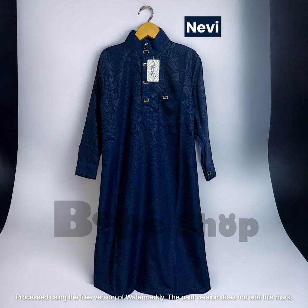 Gamis Jubah  muslim anak laki-laki bahan katun embos baju usia 3 sampai 12 Tahun