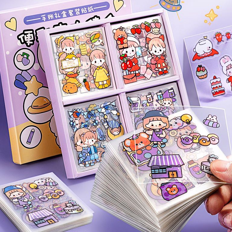 

[AQJ69] Stiker Motif Kartun Korea Lucu Anti Air 1 box 100lbr /Dekorasi Handbook Scrapbook DIY/Stiker kartun tahan air PET 71