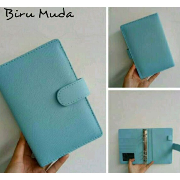 

0m✢Dijual Murah BINDER POLOS A6 (6RING) 19 WARNA binder dompet keuangan Y81 ❁