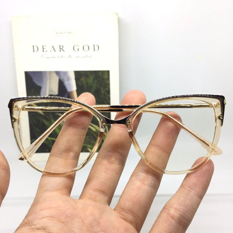 132 Kacamata Minus Model Cat Eye -0.50 sd -4.00 Kacamata Minus Cewek