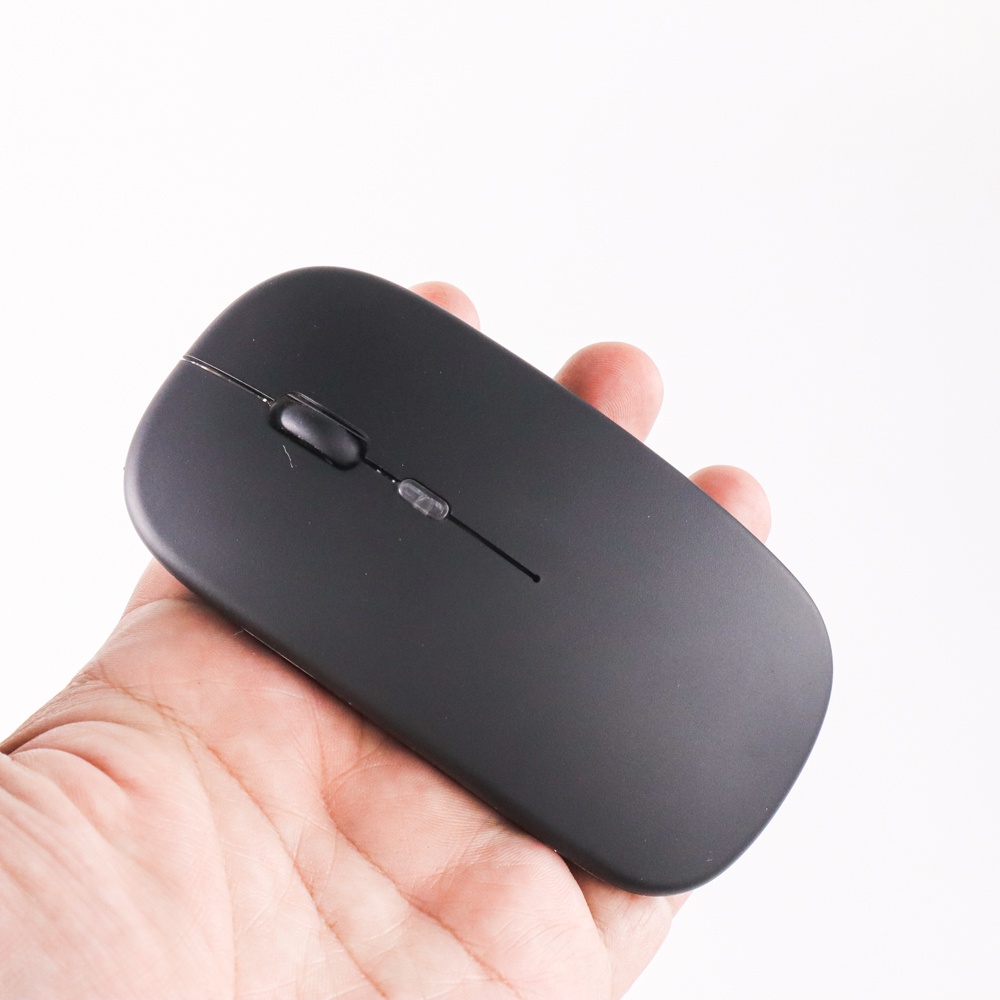 Gs8 Mouse Senyap Mouse dengan Akurasi Tinggi Super Slim Silent Optical Wireless Mouse USB Recharge 2.4 GHz YINDIAO  A2 - Black Or-i