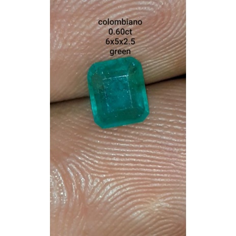 natural [EMERALD BERYL COLOMBIA MINOR OIL TOP COLOR] zamrud colombia emban cincin pria wanita ring p