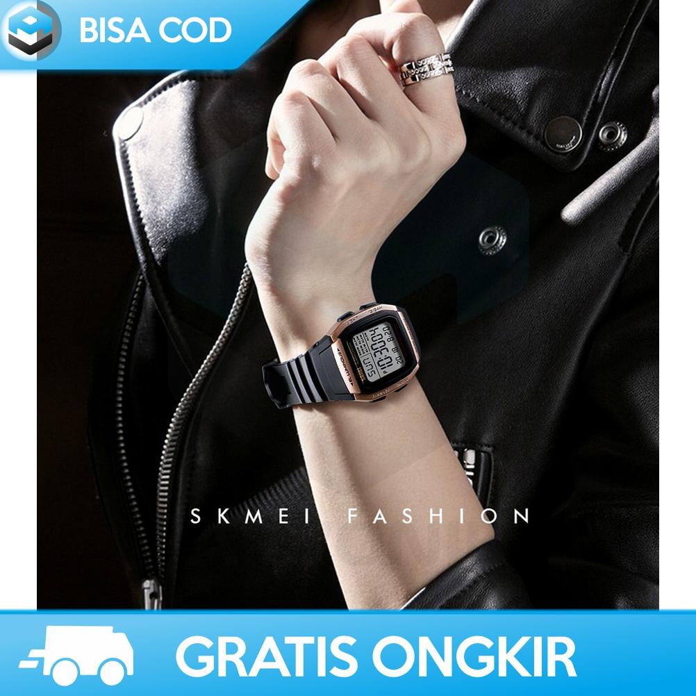 New Jam Tangan Digital Kotak Original Skmei 1278 - Jam Tangan Kotak Pria Anti Air Murah