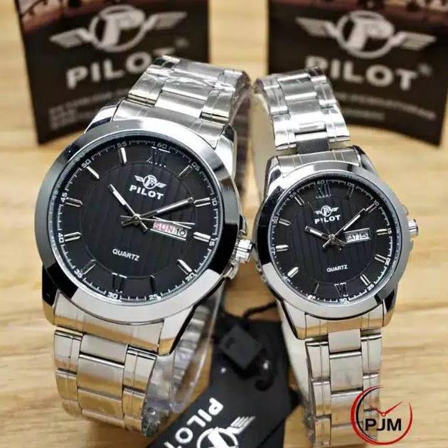 Ready Jam Tangan Couple Original Pilot Rantai Wajin