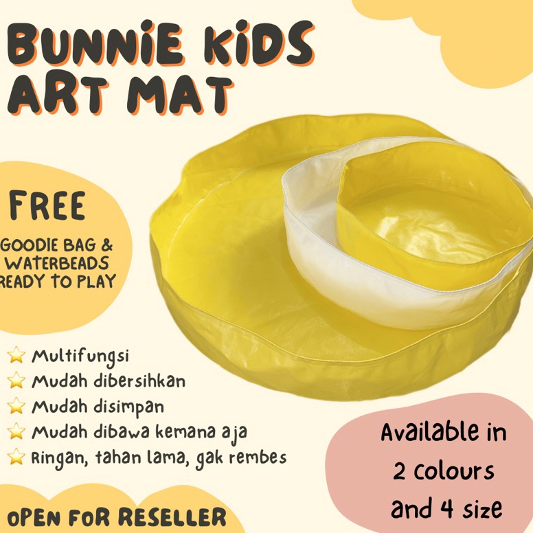 TERMURAH| Bunnie Kids Art Mat/All purpose mat/Sensory mat/playmat/Alas bermain anak/ folding mat/ ko
