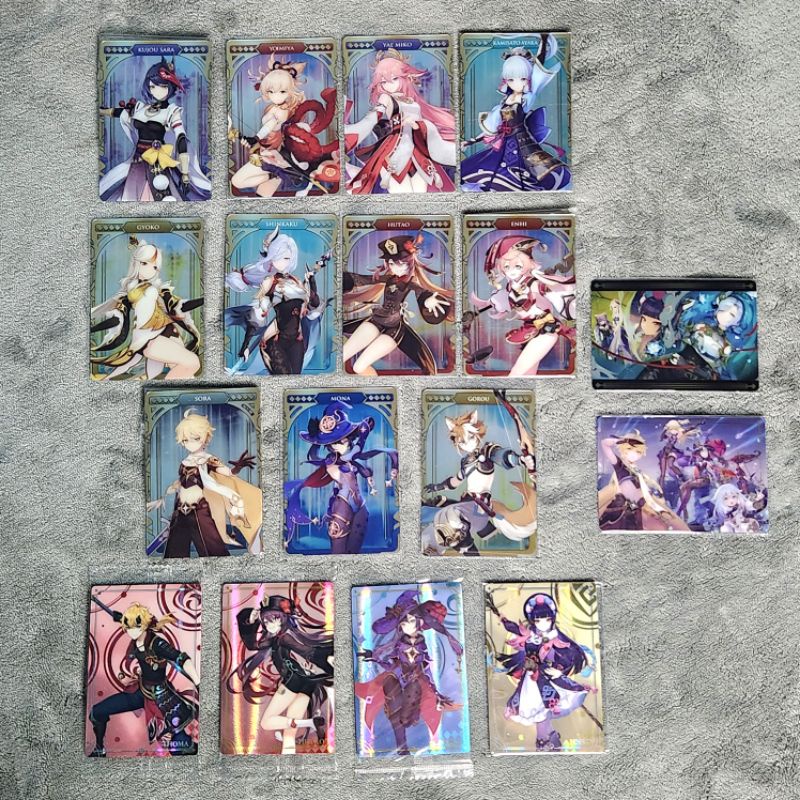 Genshin Impact Metal Card - Official From BANDAI Metal Card Collection [vol 1 / 2] & Wafer Card orig