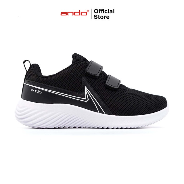 Ando Official Sepatu Sneakers Boaz Jt V Remaja - Hitam/Putih