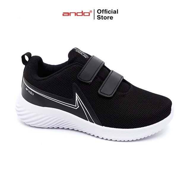 Ando Official Sepatu Sneakers Boaz Jt V Remaja - Hitam/Putih