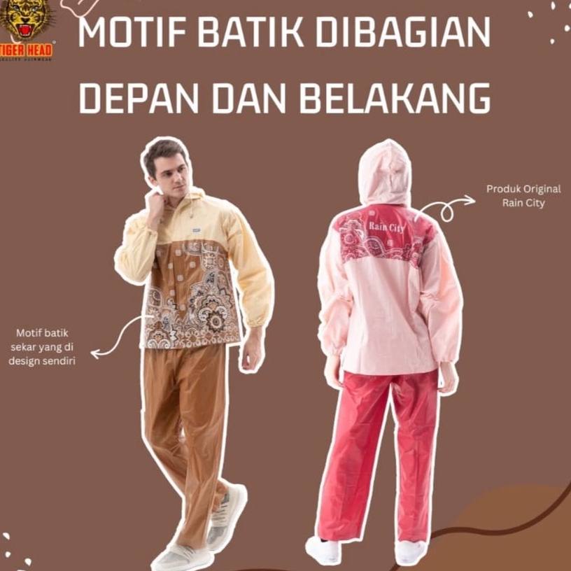 Best Terlaris Hba Jas Hujan Stelan Batik Sekar Raincity - 69132 ( Baju Dan Celana) ❅ (Diskon Promo)