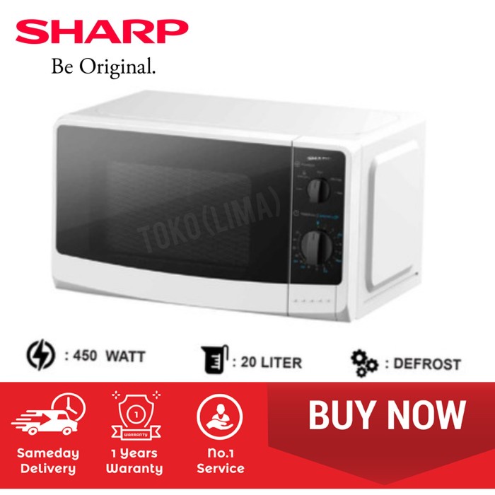 Microwave Oven Sharp R-220-MAWH 20 Liter 450 W Low Watt Sharp R220MAWH
