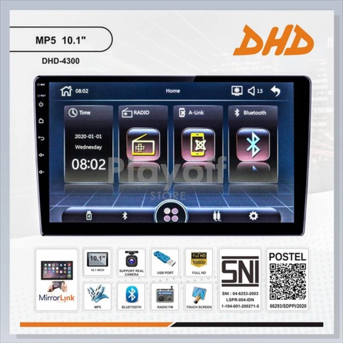 Best Seller Double Din Head Unit Dhd-4300-10 Inch Bluetooth Radio Mp5 Mirrorlink