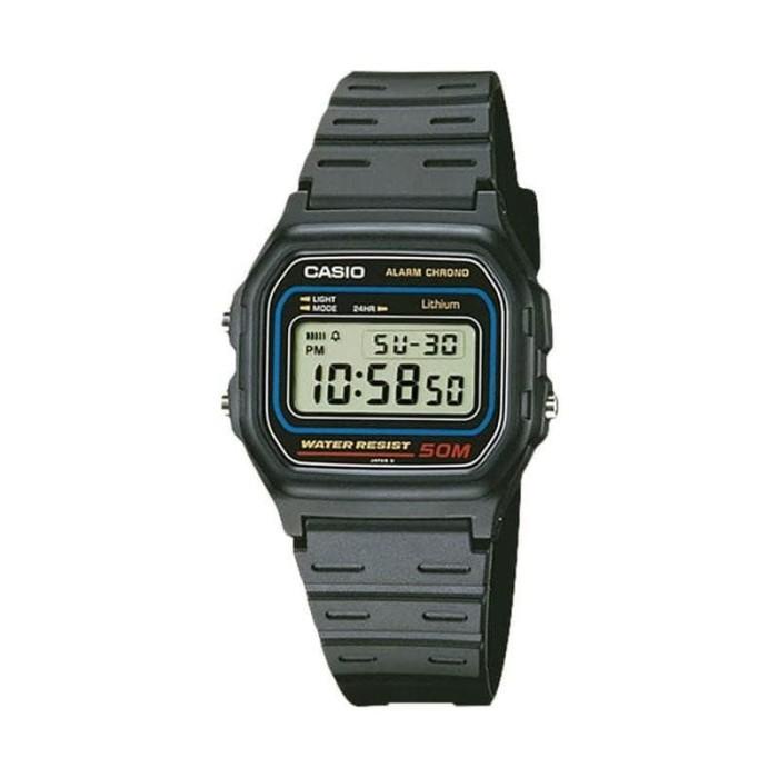 Best Seller Jam Tangan Pria Casio Digital Black Resin W-59-1Vq