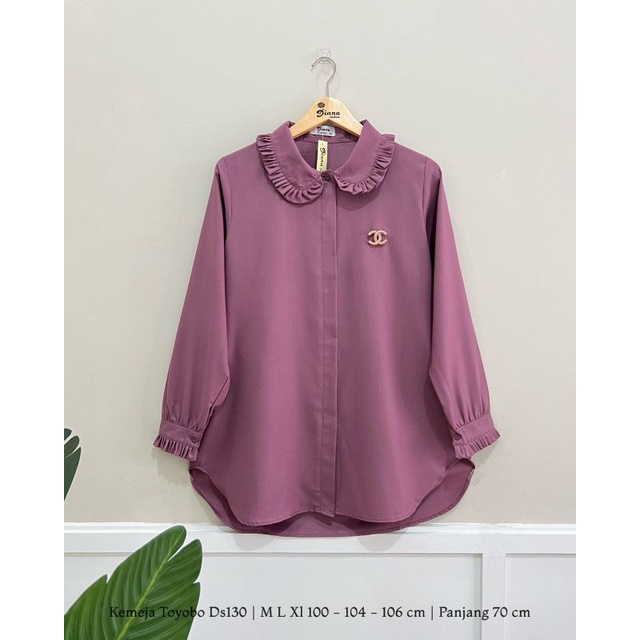 Kemeja cewek ORI by Diana fashion atasan blouse ootd cewe casual daily cantik toyobo size m l xl new