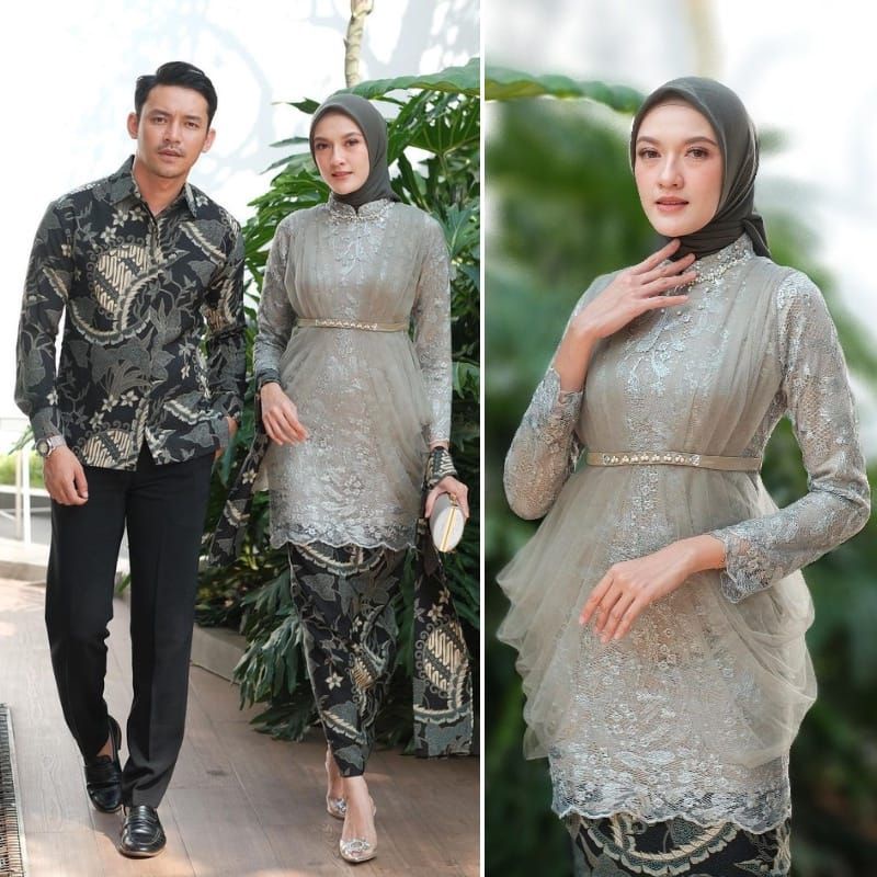 Kebaya Couple Kebaya Lamaran Kebaya Pesta Kebaya Pernikahan Kemeja Resmi Bahan Katun Kebaya Bahan Br