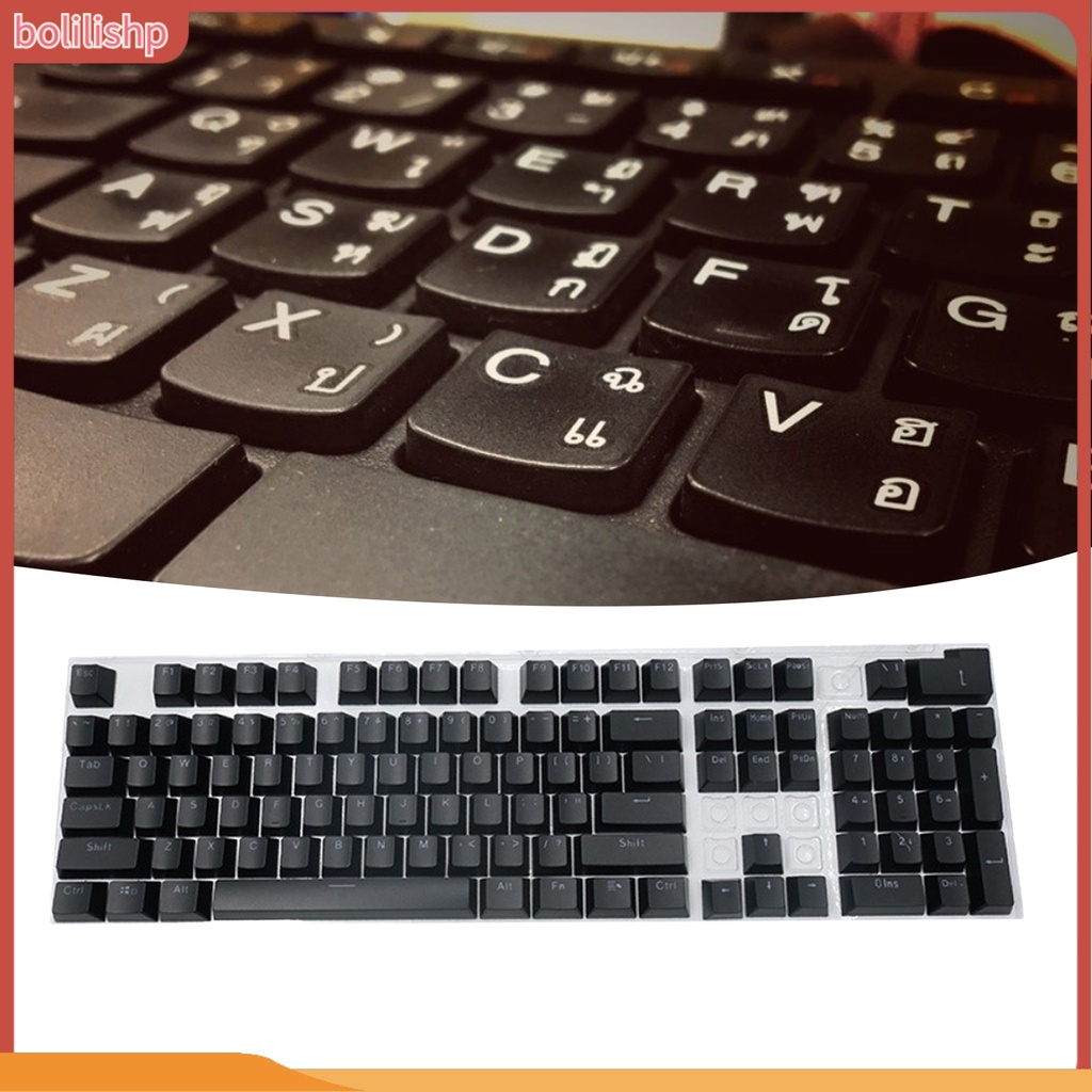 &lt;Bolilishp&gt; 104pcs / Set Keycaps Universal Ergonomis Untuk Keyboard Mekanik