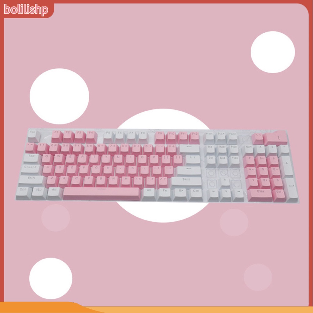 &lt;Bolilishp&gt; 104pcs / Set Keycaps Universal Ergonomis Untuk Keyboard Mekanik