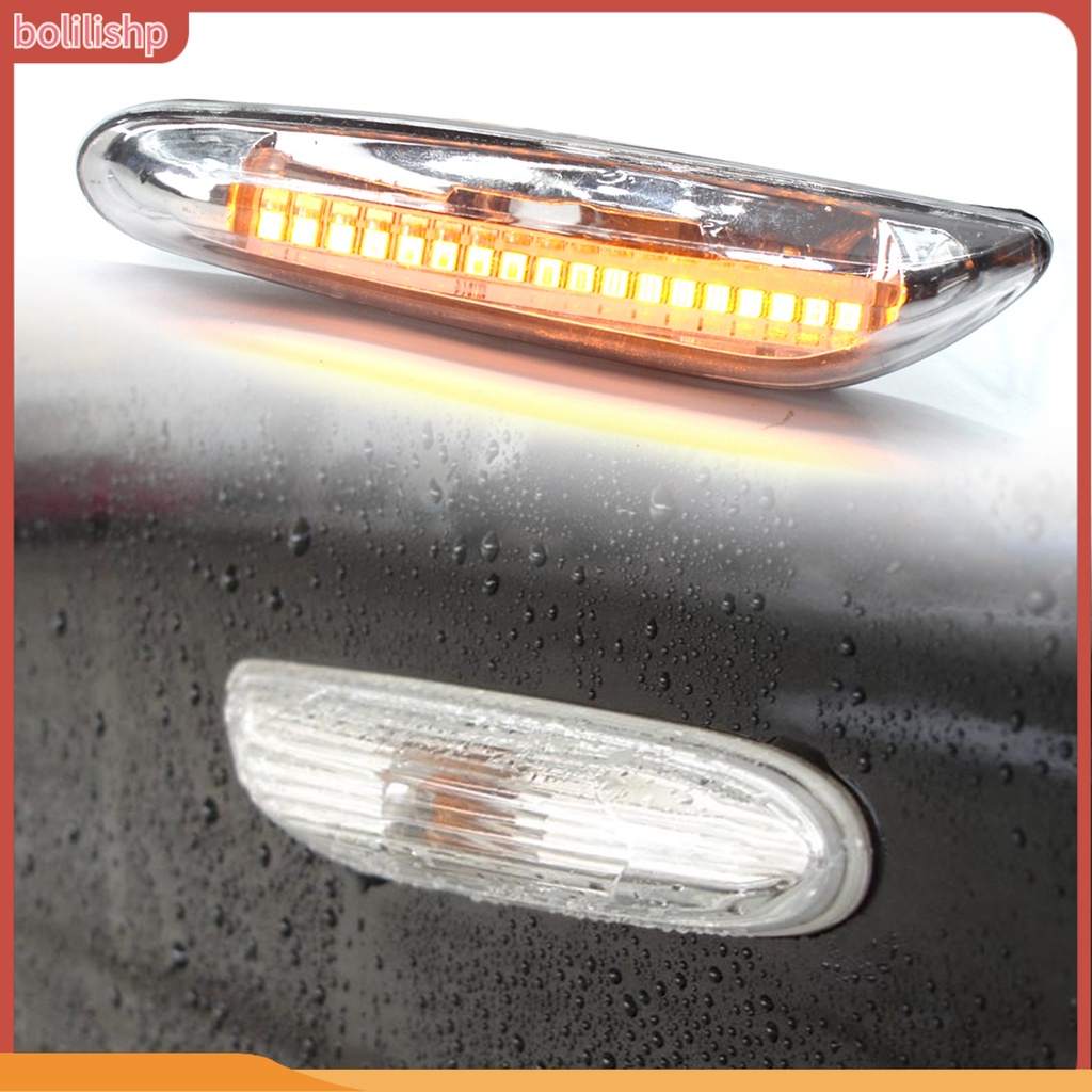 &lt;Bolilishp&gt; 2pcs Lampu Led Samping Mobil Sturdy Fine Fit Abs 63138370719 63138370720 Untuk Bmw-E46