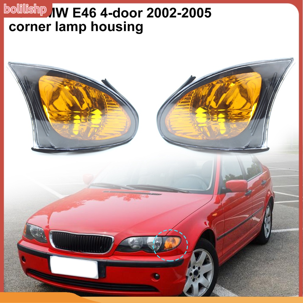 &lt;Bolilishp&gt; 1 Pair Corner Light Shells Protection Replacement Car Matched Anti Slight Impact Corner Lamp Covers OE 63137165859 63137165860 for BMW E46 4-door 2002-2005