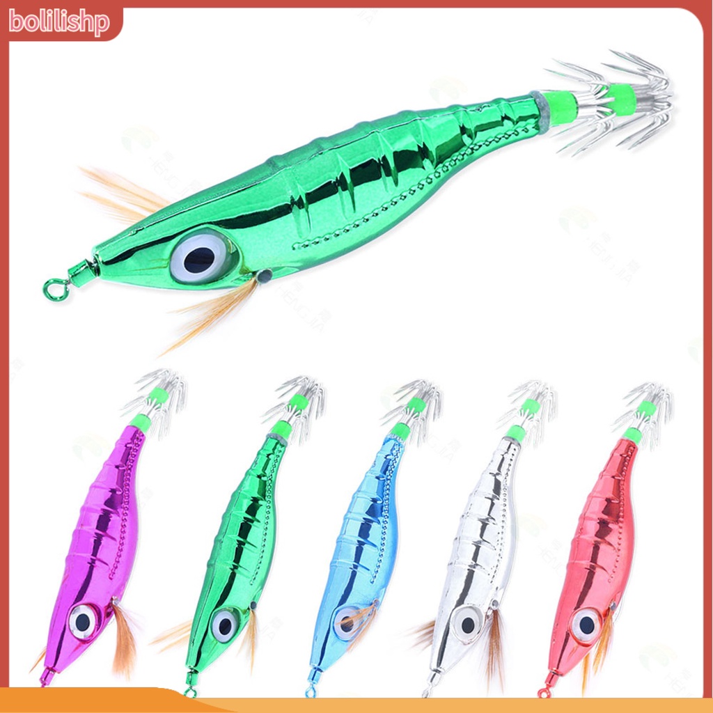 [Bolilishp] 10cm Umpan Udang 3D Simulasi Fisheye Simulasi Electroplated Tajam Kait Angling Glow-in-the-dark Gurita Umpan Memancing Luar Ruangan