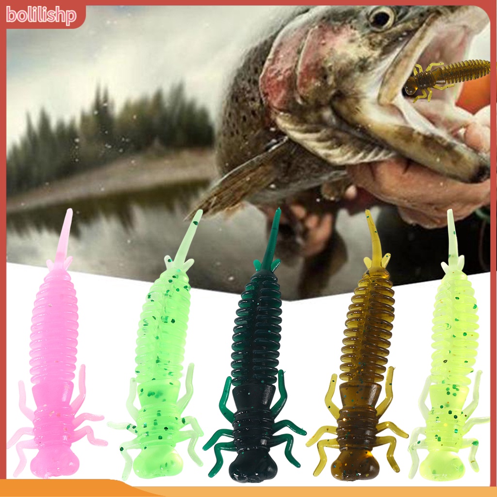 [Bolilishp] 10pcs/bag 7cm/2g Umpan Lembut Cepat Mengumpulkan Ikan Wastafel Simulasi Bentuk Capung Angling PVC Laut Memancing Air Tawar Udang Umpan Memancing Luar Ruangan