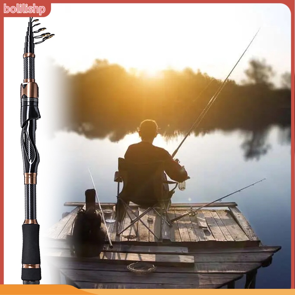 [Bolilishp] leo Lure Rod Telescopic Kokoh Memancing Outdoor Ultra Ringan Karbon Portable Marine Fishing Rod Alat Pancing