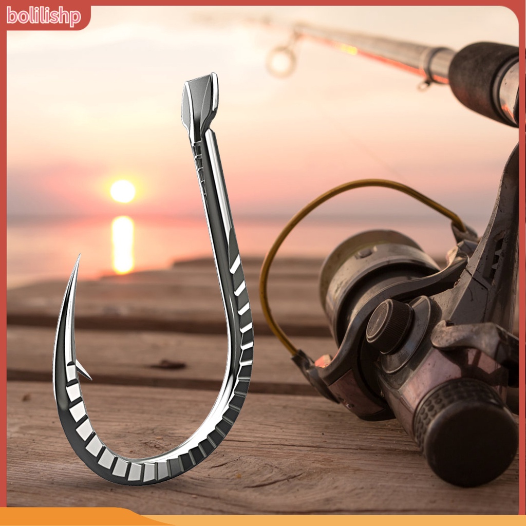 [Bolilishp] 30pcs/set 1-15 Kait Memancing Tajam Tahan Karat Anti-Korosi Paduan Titanium Heavy Duty Barbed Carp Fishing Fishhooks Angling Supplies