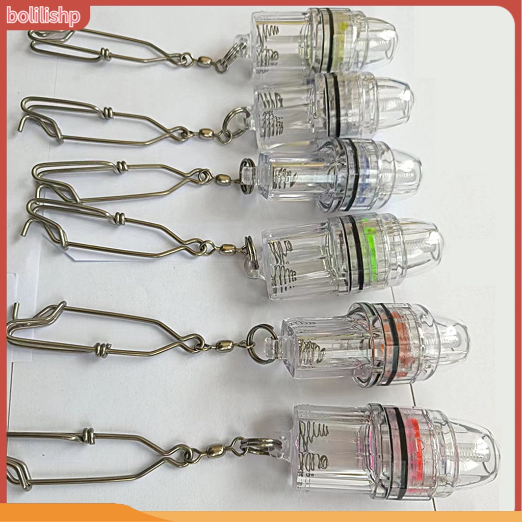 [Bolilishp] fish Atraksi Cahaya Tahan Air Dengan Gesper Portabel Kecerahan Tinggi Submersible Mini Deep Sea Underwater LED Lure Gathering Lamp Untuk Memancing Di Luar Ruangan