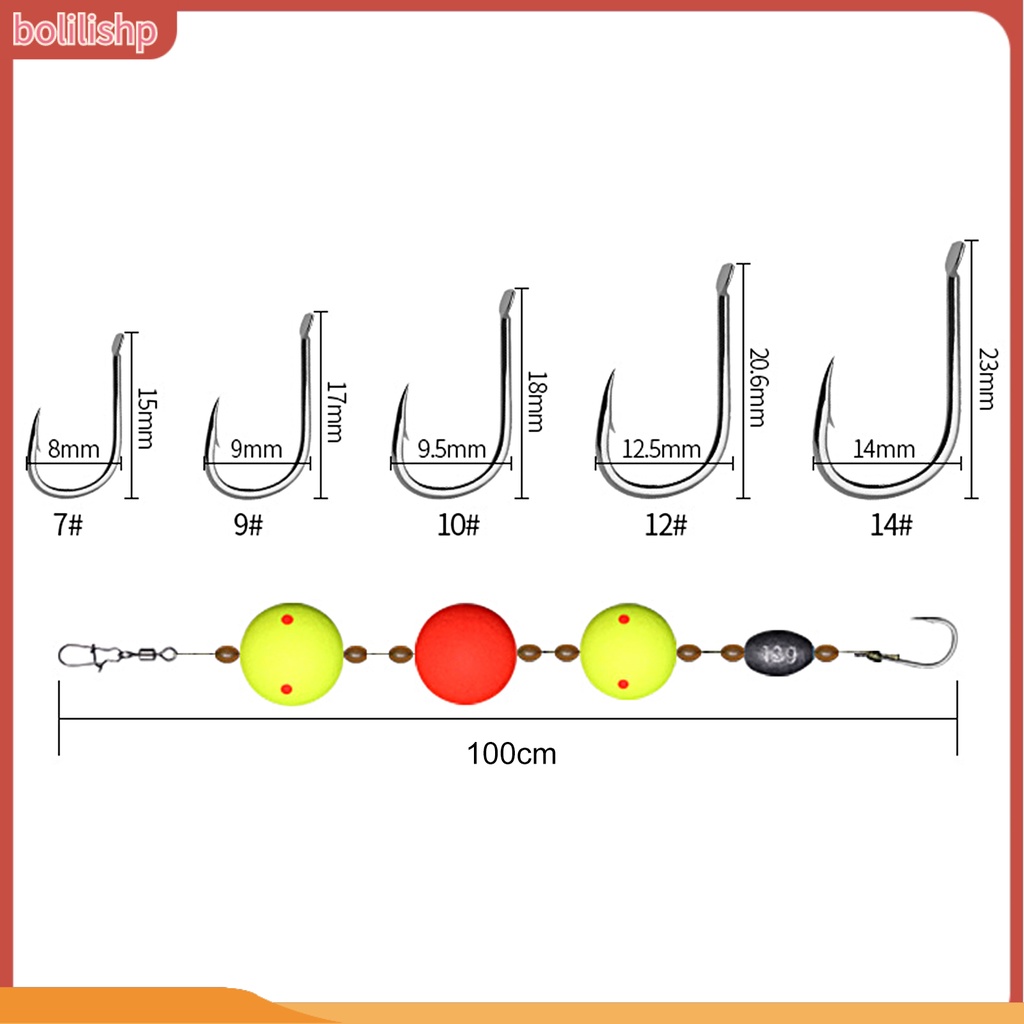 [Bolilishp] rumput Memancing Ikan Gurame Rig Braided PE Line Warna Cerah Berduri Tajam Kait 13g Sinker Besar Pelampung Pelampung Universal Mengambang Pancing Kit Untuk Memancing