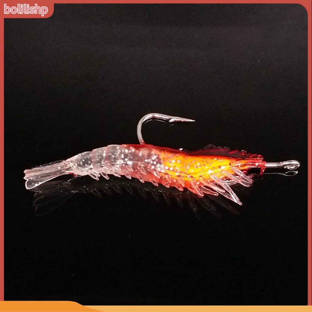 &lt;Bolilishp&gt; Vivid Fake Shrimp Bait Soft PVC Shrimp Bait With Hook Attract Fish Fishing Accessory