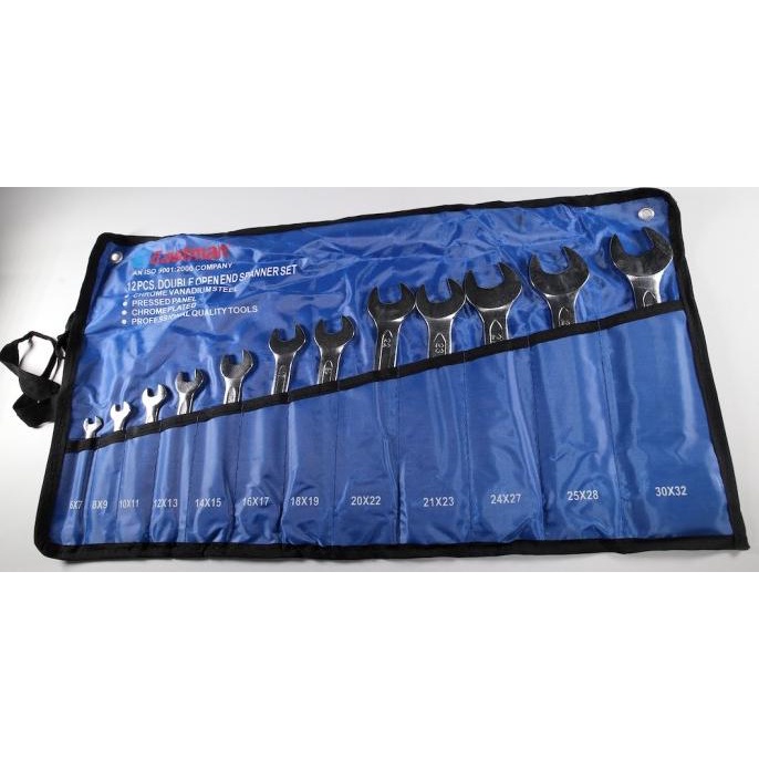 Update Eastman Kunci Pas-pas 6-32mm Double Open End Spanner Set 12pcs msto79 Murah