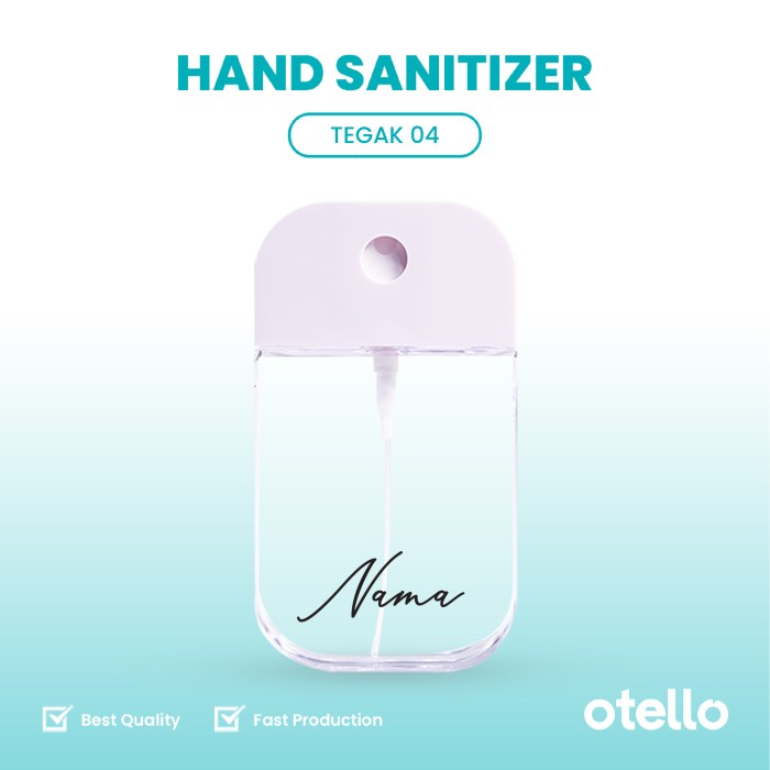 Custom Otello - Custom Nama Pocket Hand Sanitizer Spray Botol Bottle 45 Ml